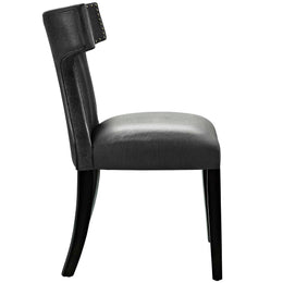 Curve Vinyl Dining Chair in Black-1