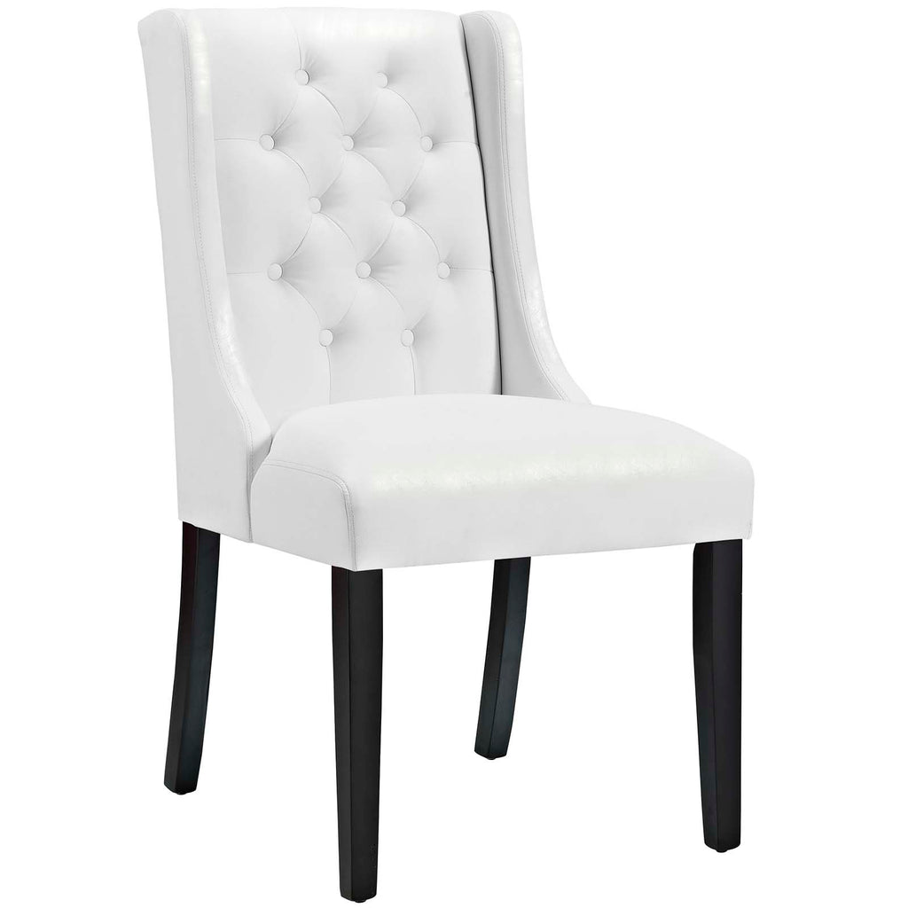 Baronet Vinyl Dining Chair in White-1