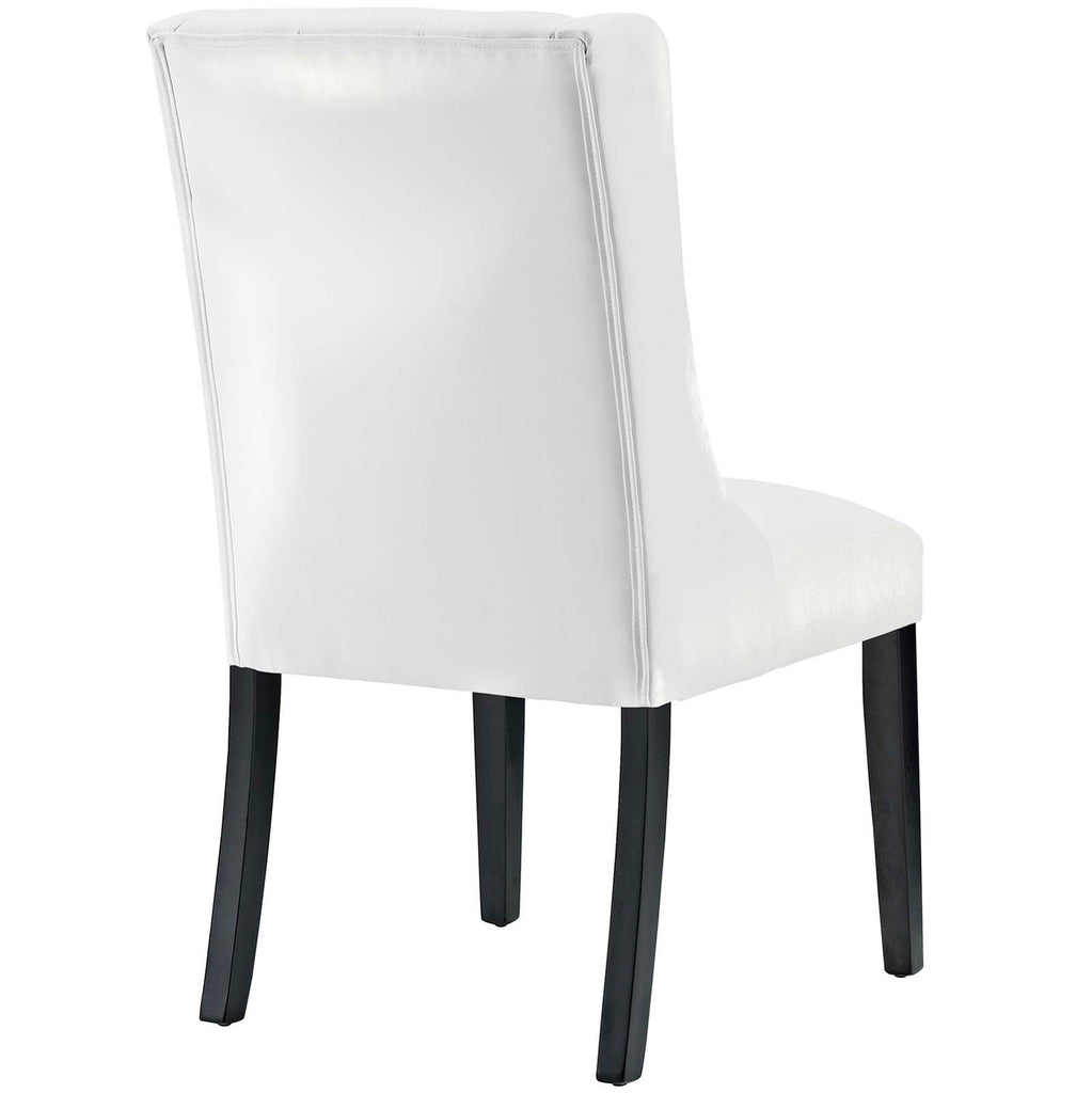 Baronet Vinyl Dining Chair in White-1