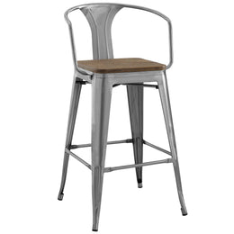 Promenade Bar Stool Set of 2 in Gunmetal-2