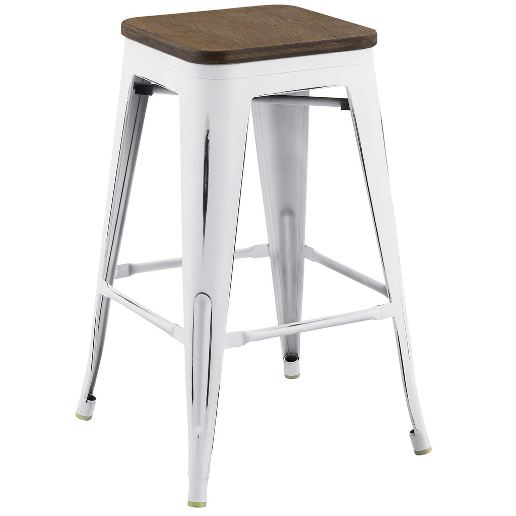 Promenade Counter Stool Set of 2 in White