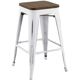 Promenade Counter Stool Set of 4 in White