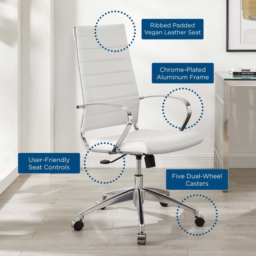 Jive Highback Office Chair in White-1