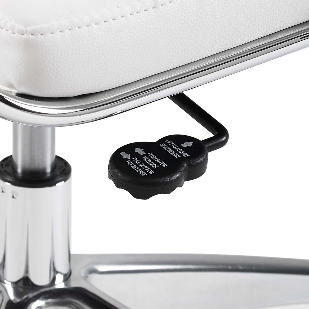 Jive Mid Back Office Chair in White-1