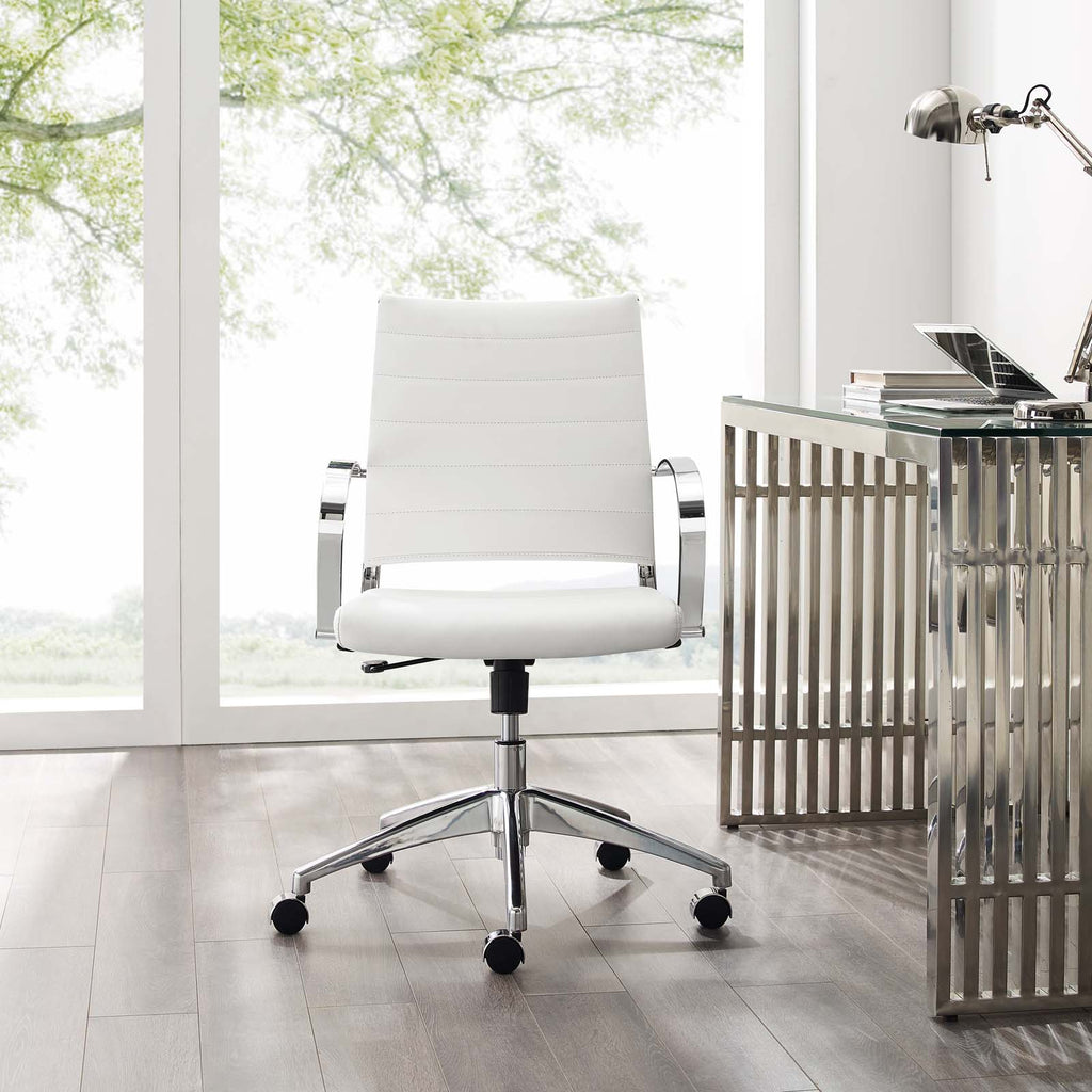 Jive Mid Back Office Chair in White-1