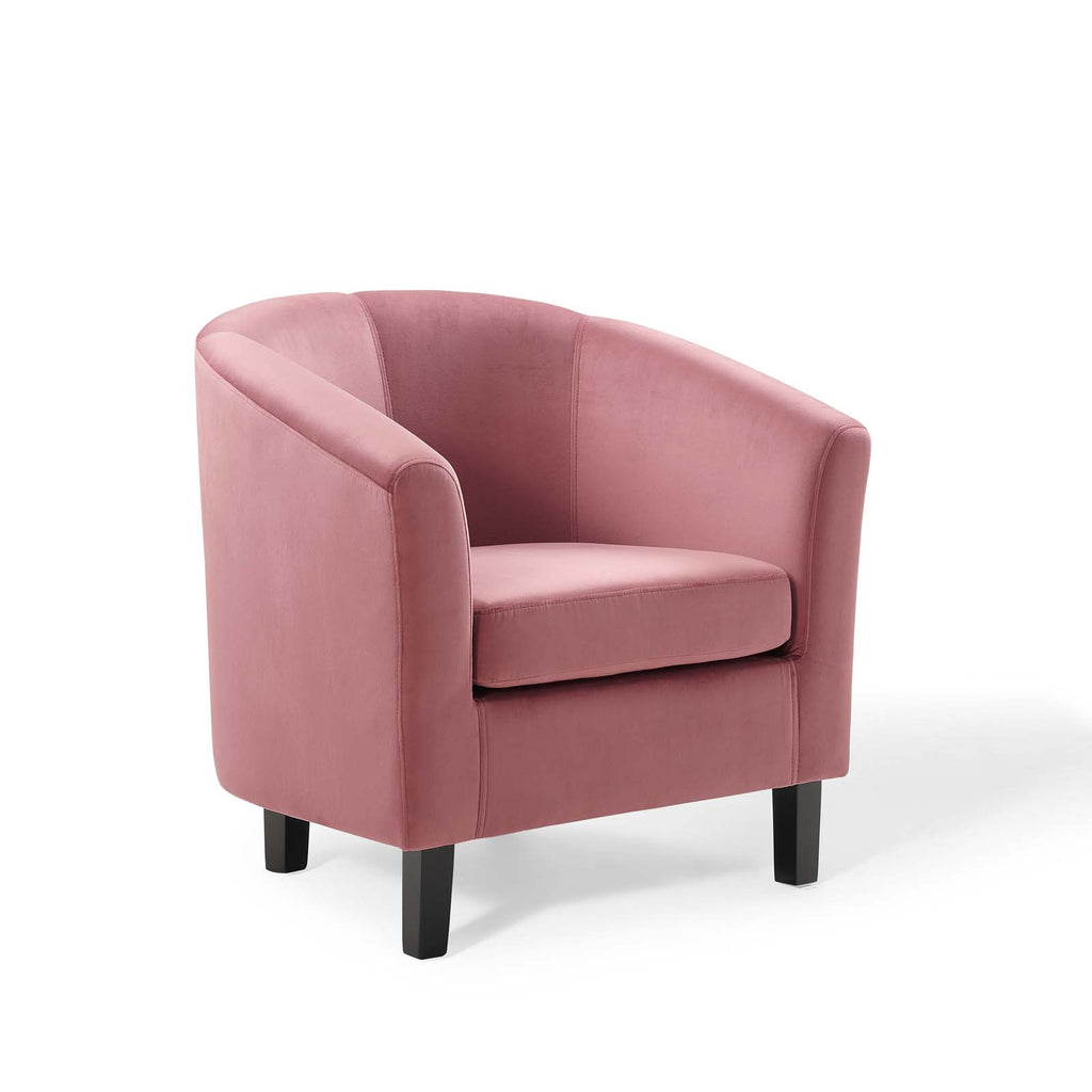 Prospect Performance Velvet Armchair in Dusty Rose-1