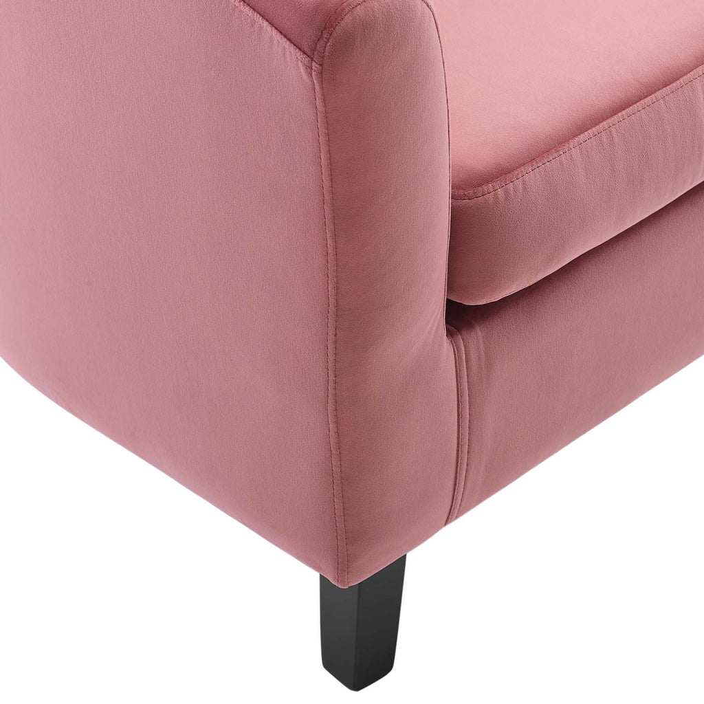 Prospect Performance Velvet Armchair in Dusty Rose-1