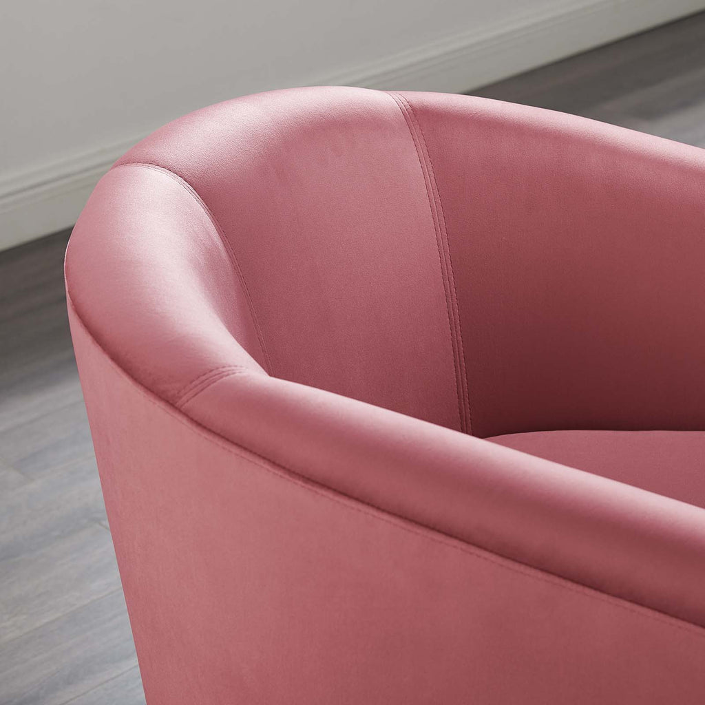 Prospect Performance Velvet Armchair in Dusty Rose-1