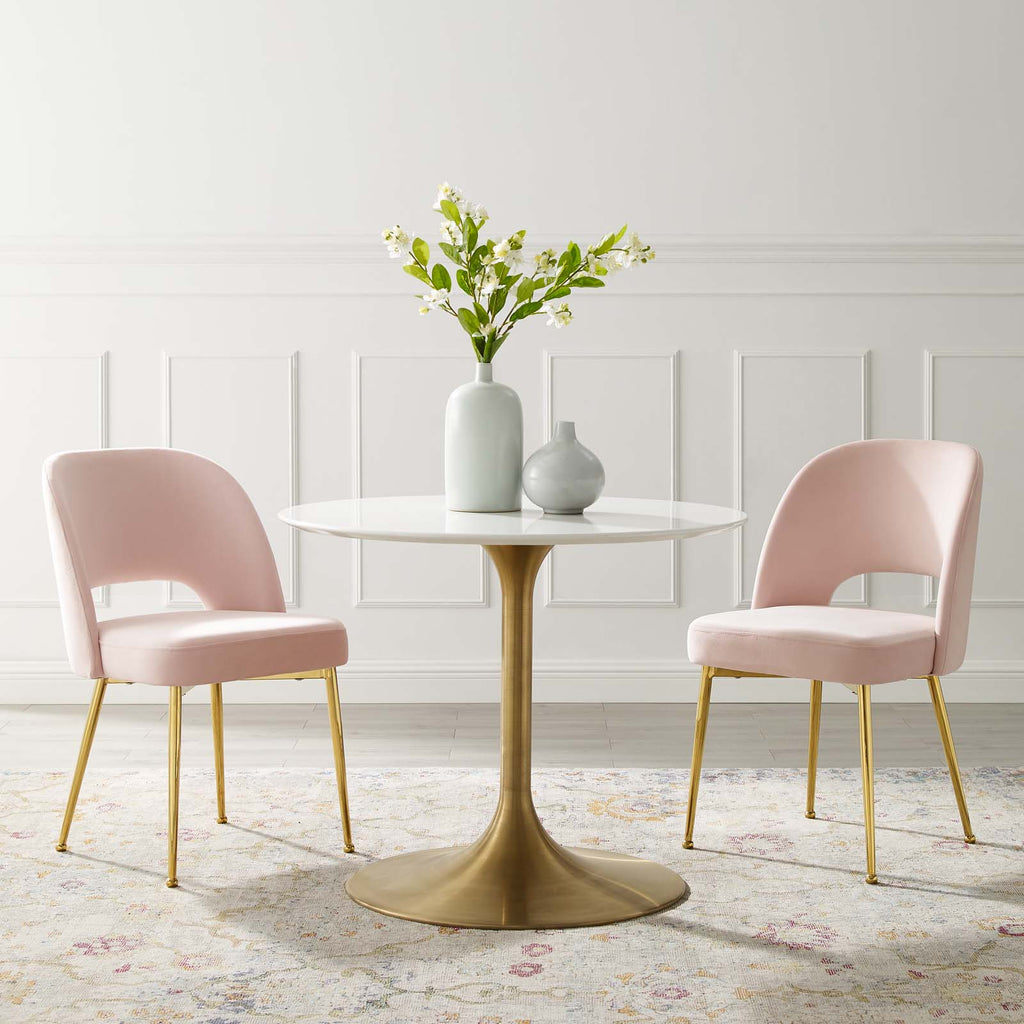 Rouse Dining Room Side Chair Set of 2 in Pink