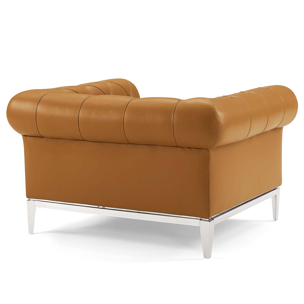 Idyll 3 Piece Upholstered Leather Set in Tan
