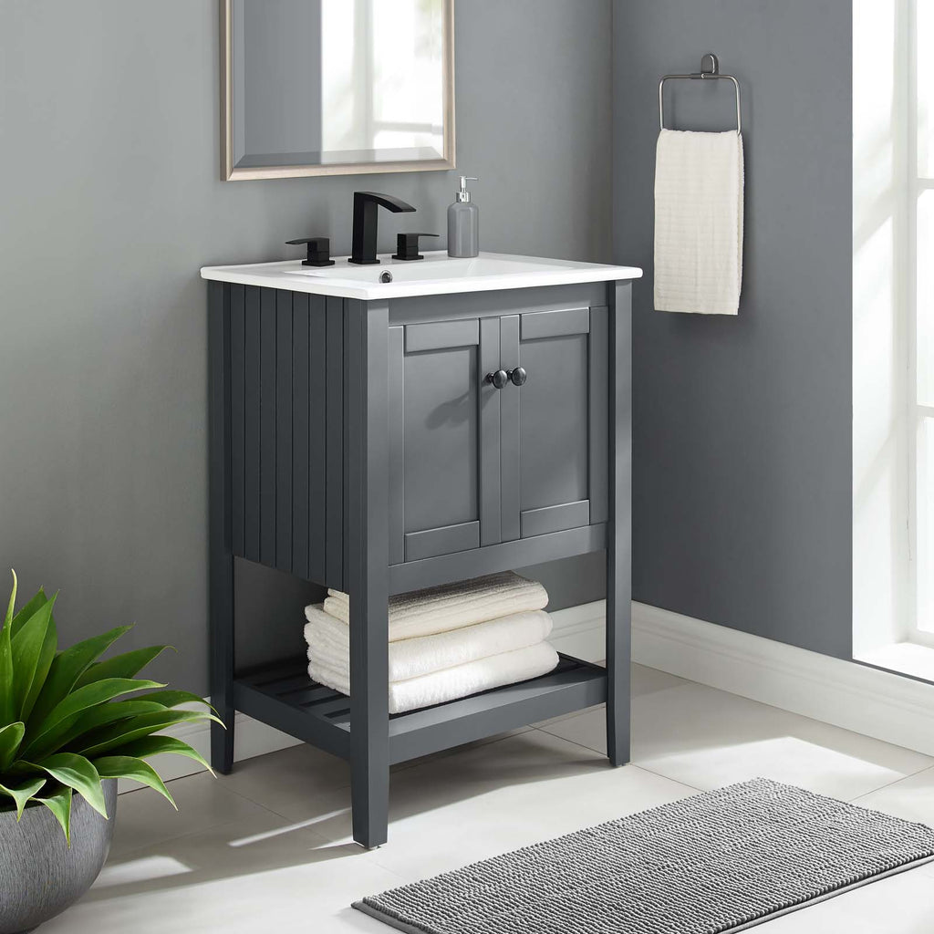 Prestige 24" Bathroom Vanity in Gray White