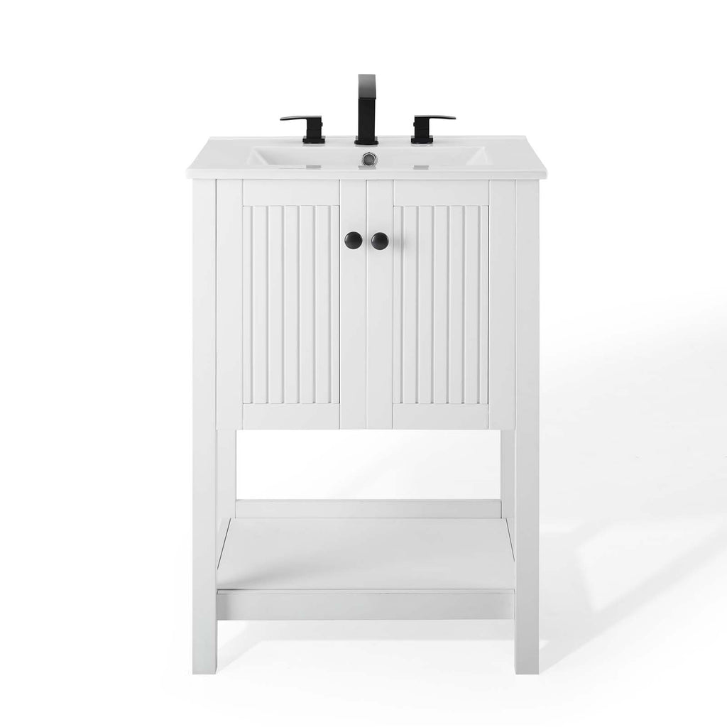 Steam 24" Bathroom Vanity in White White