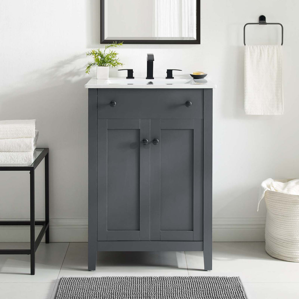 Nantucket 24" Bathroom Vanity in Gray White