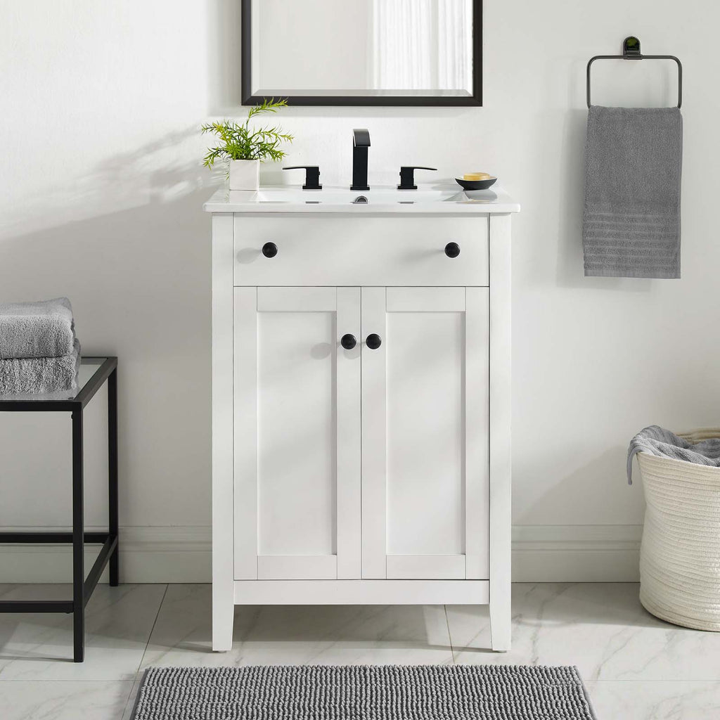 Nantucket 24" Bathroom Vanity in White White