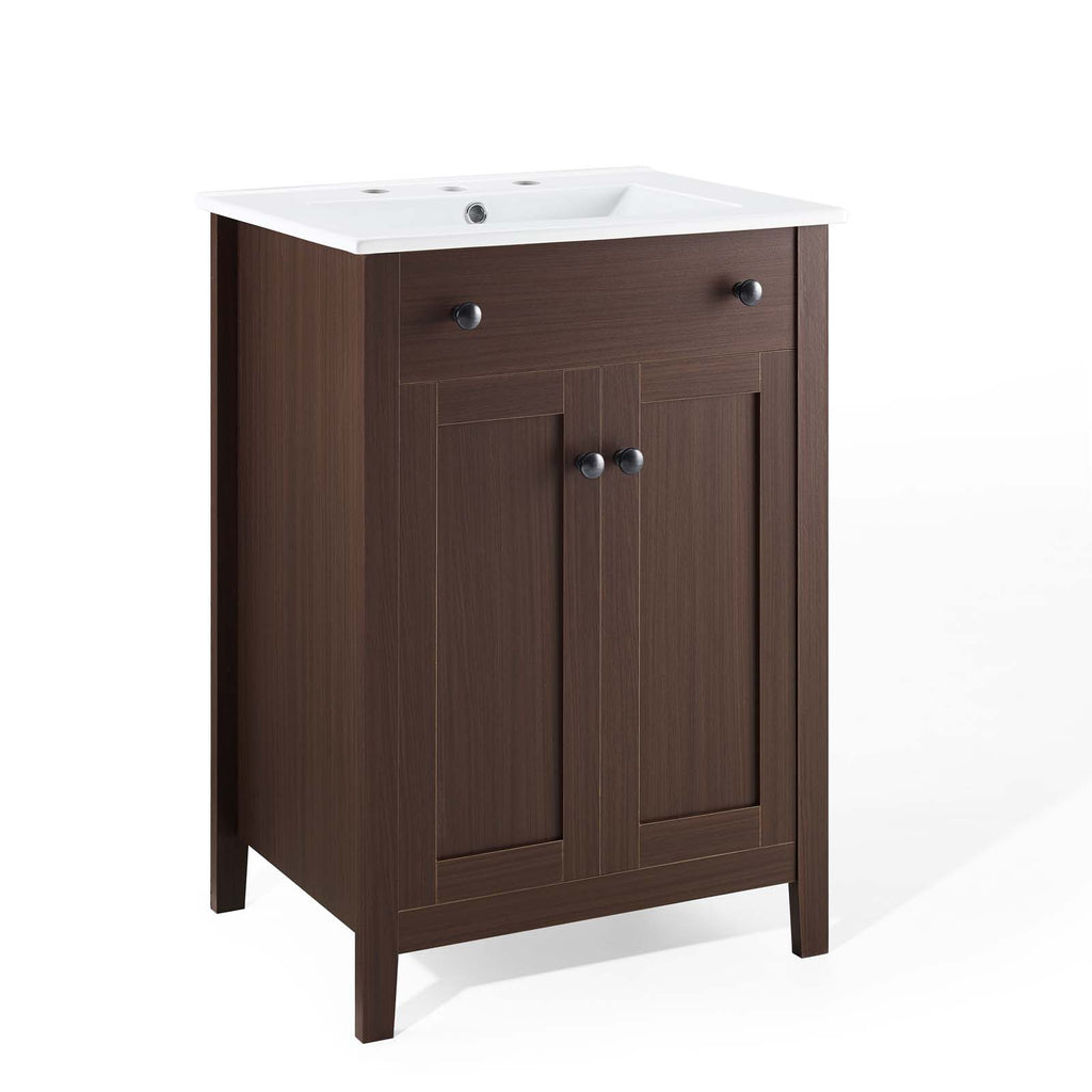 Nantucket 24" Bathroom Vanity in Walnut White