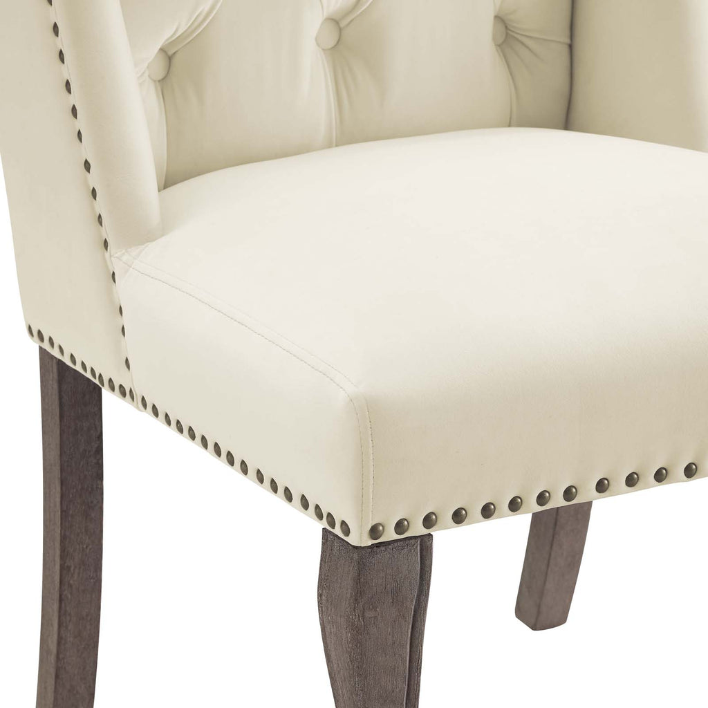 Apprise Side Chair Performance Velvet Set of 2 in Ivory