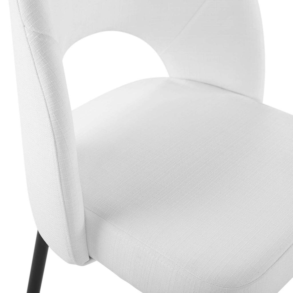 Rouse Dining Side Chair Upholstered Fabric Set of 2 in Black White