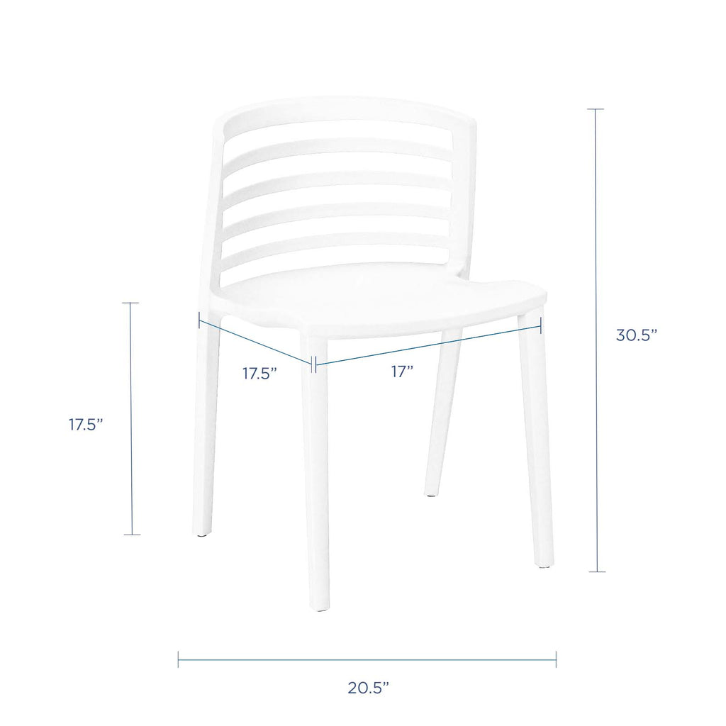 Curvy Dining Side Chair in White