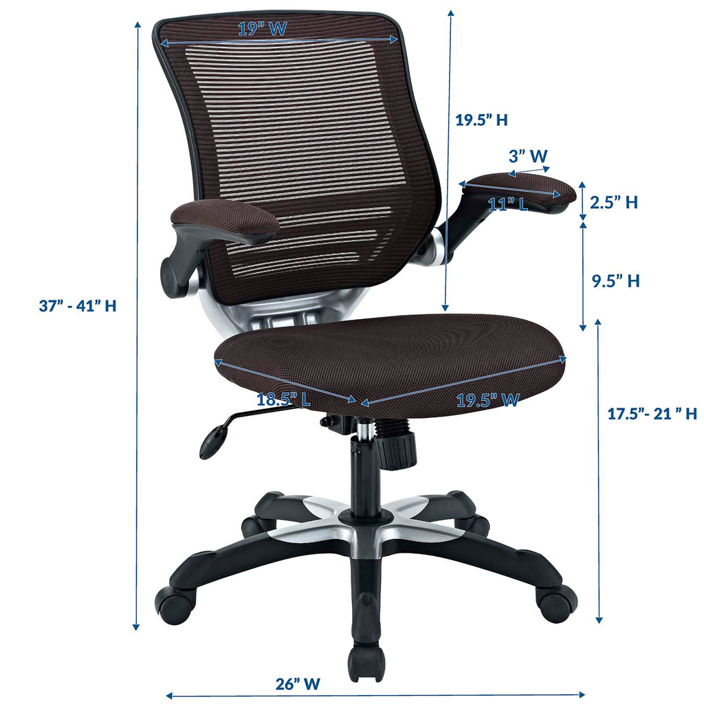 Edge Mesh Office Chair in Brown