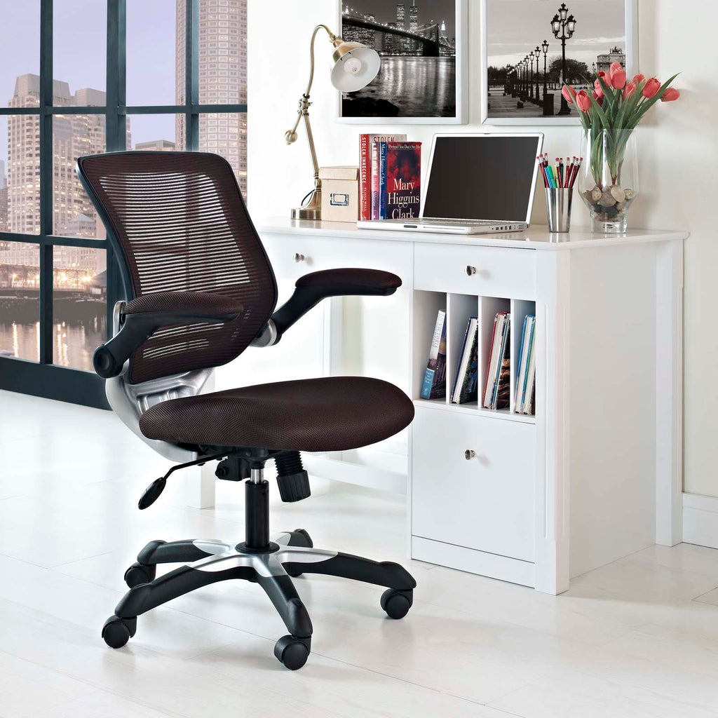 Edge Mesh Office Chair in Brown