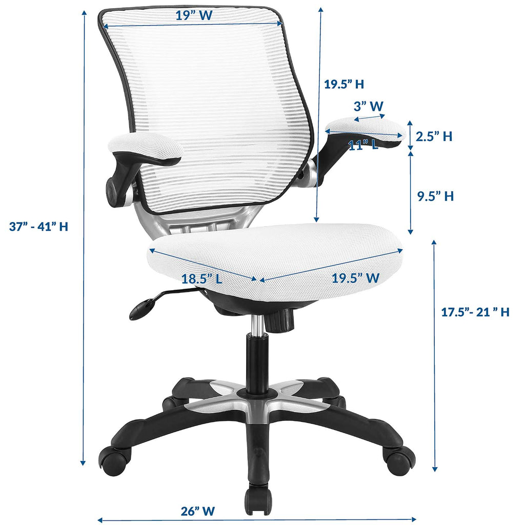 Edge Mesh Office Chair in White