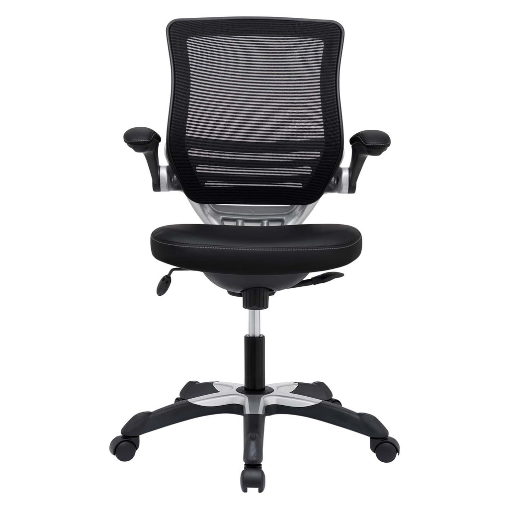 Edge Vinyl Office Chair in Black