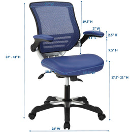 Edge Vinyl Office Chair in Blue