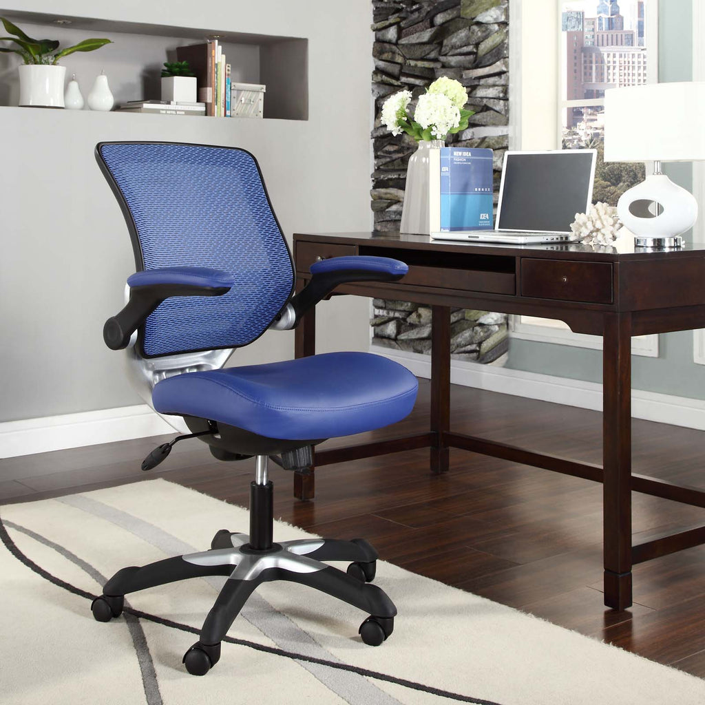 Edge Vinyl Office Chair in Blue
