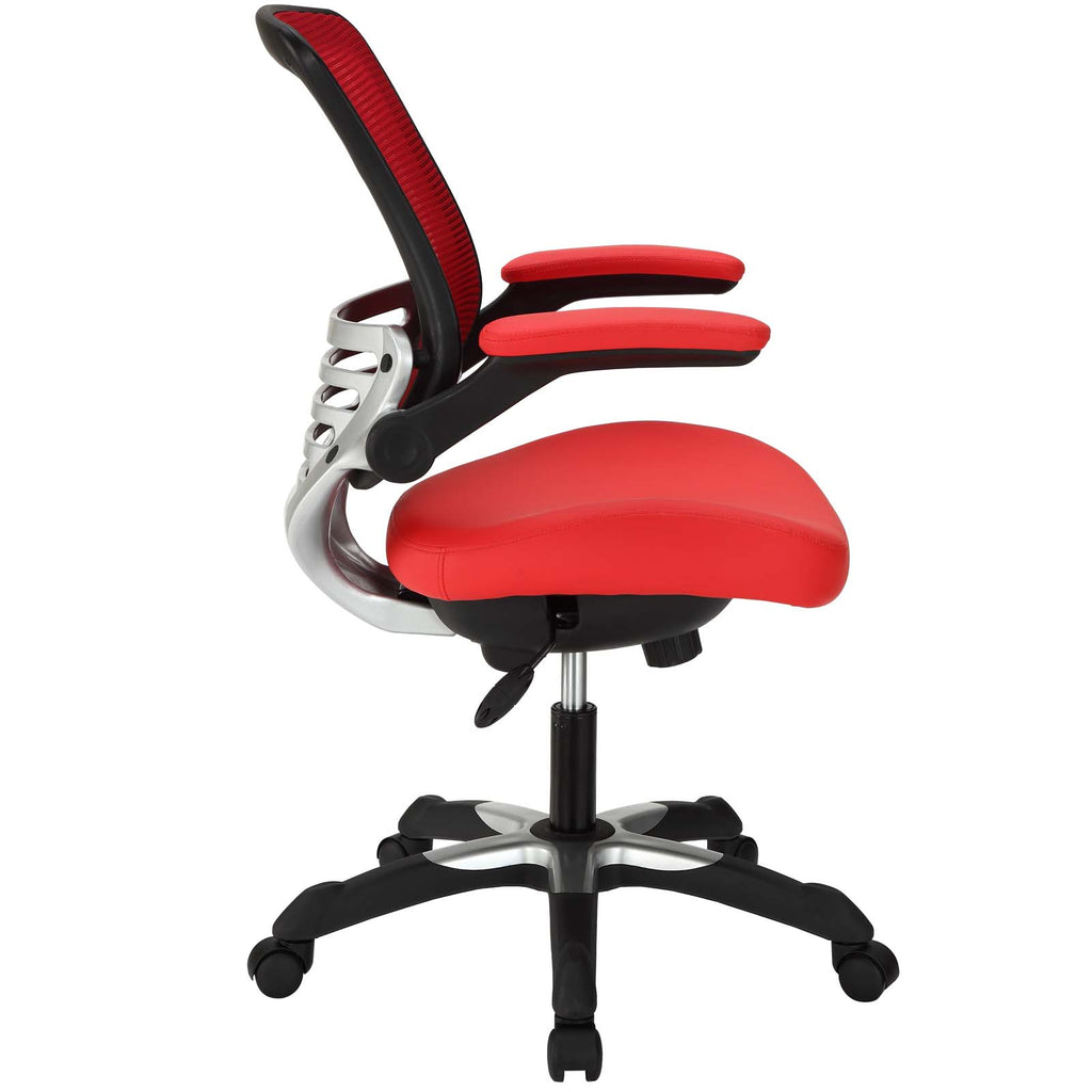 Edge Vinyl Office Chair in Red