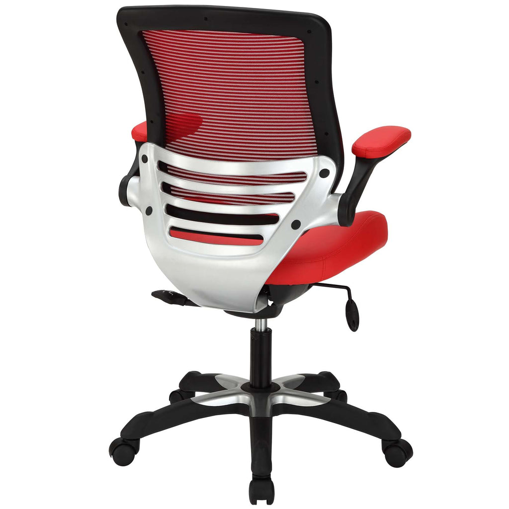 Edge Vinyl Office Chair in Red