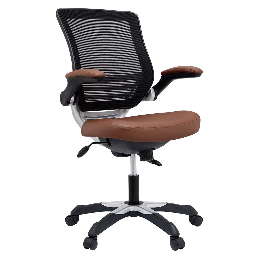 Edge Vinyl Office Chair in Tan