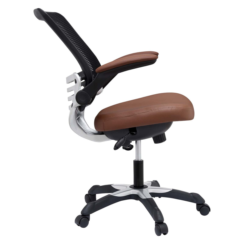 Edge Vinyl Office Chair in Tan