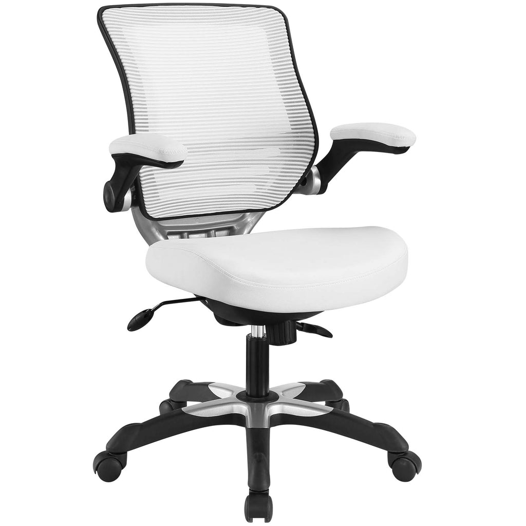 Edge Vinyl Office Chair in White