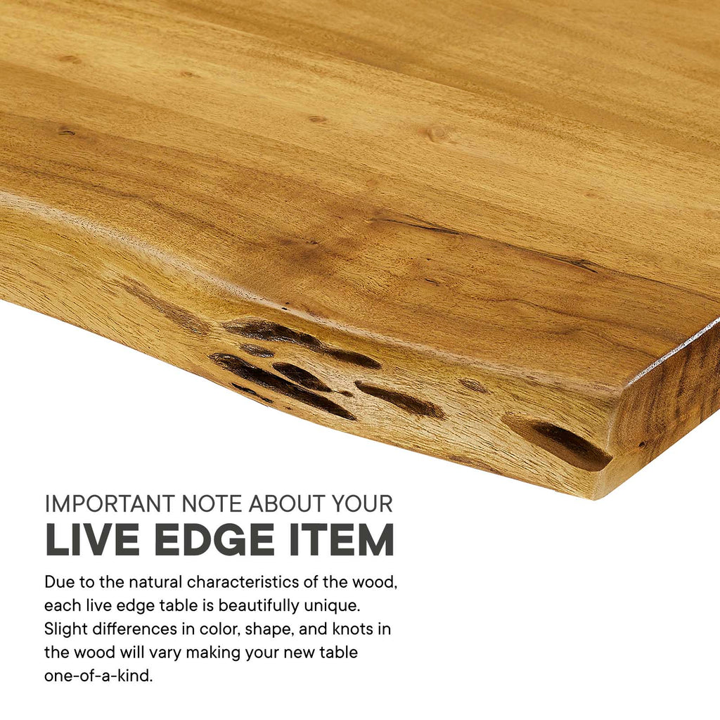 Viggo Live Edge Acacia Wood Dining Table