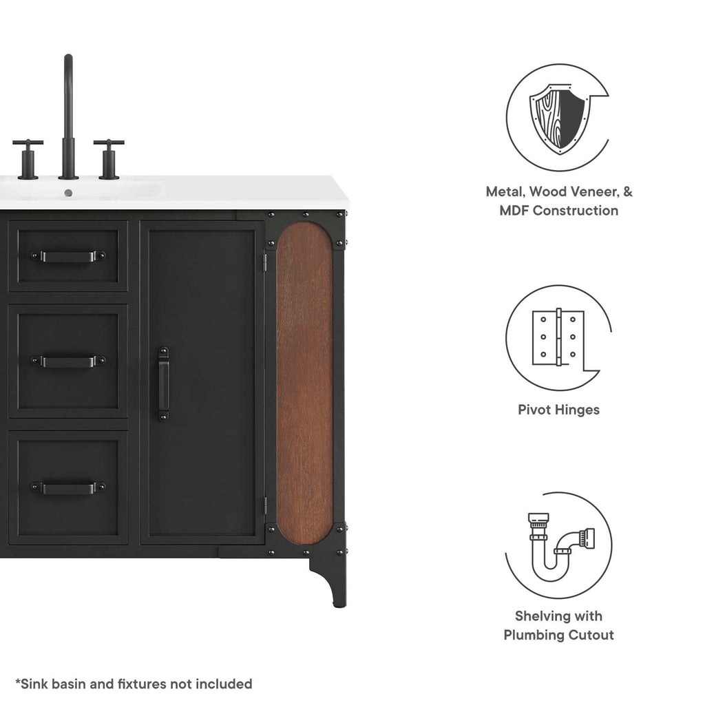 Steamforge 48" Bathroom Vanity Cabinet (Sink Basin Not Included)