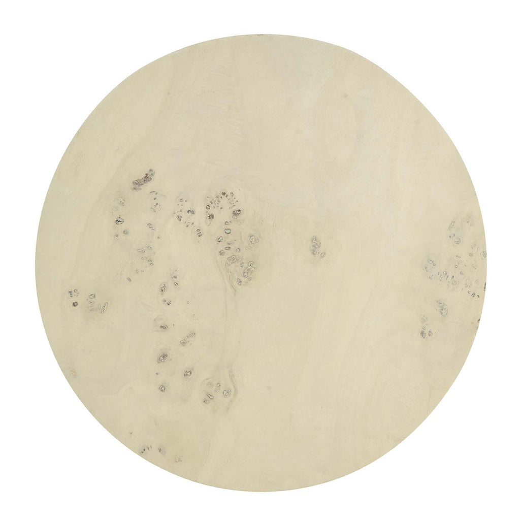 Cosmos Round Burl Wood Side Table