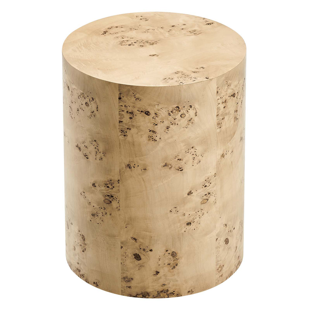 Cosmos Round Burl Wood Side Table