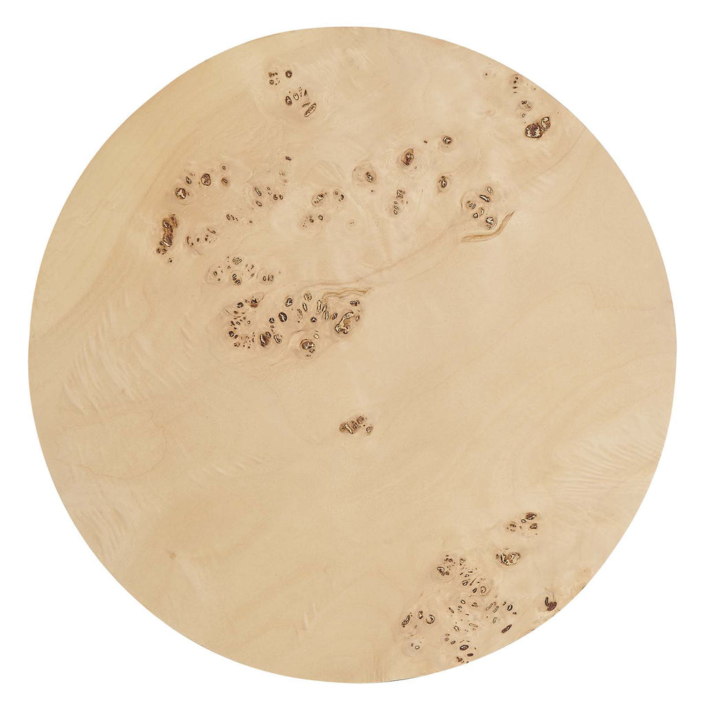 Cosmos Round Burl Wood Side Table