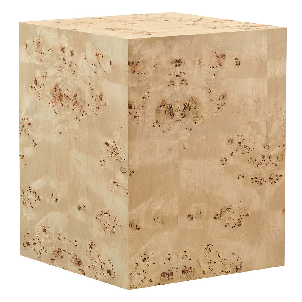 Cosmos Square Burl Wood Side Table