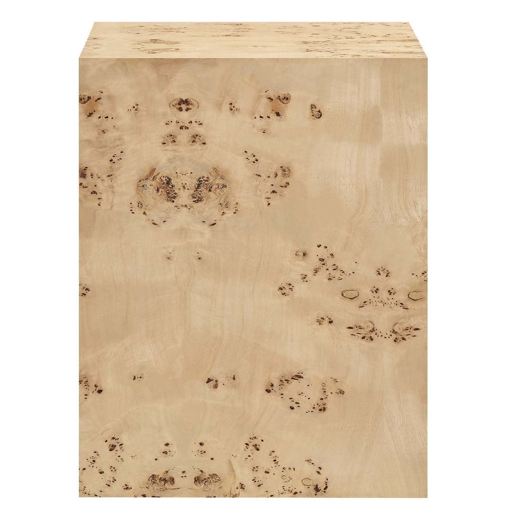 Cosmos Square Burl Wood Side Table