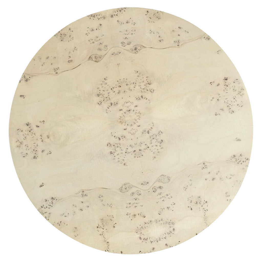 Cosmos Round Burl Wood Coffee Table