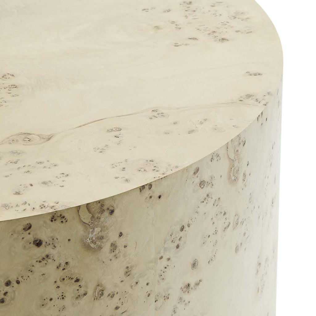 Cosmos Round Burl Wood Coffee Table