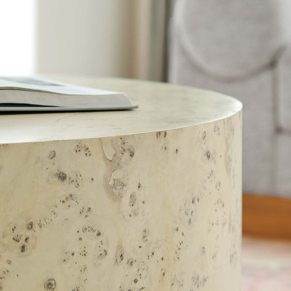 Cosmos Round Burl Wood Coffee Table