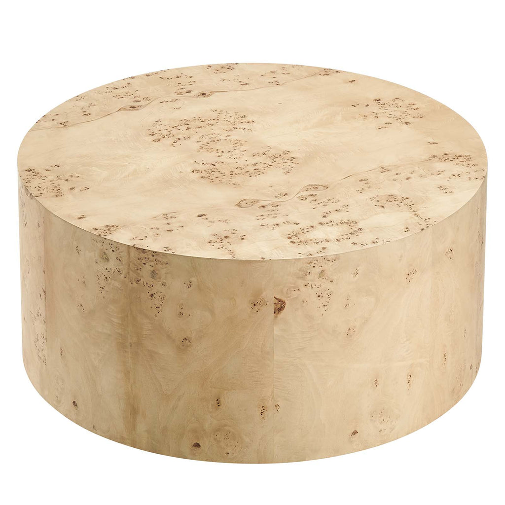 Cosmos Round Burl Wood Coffee Table