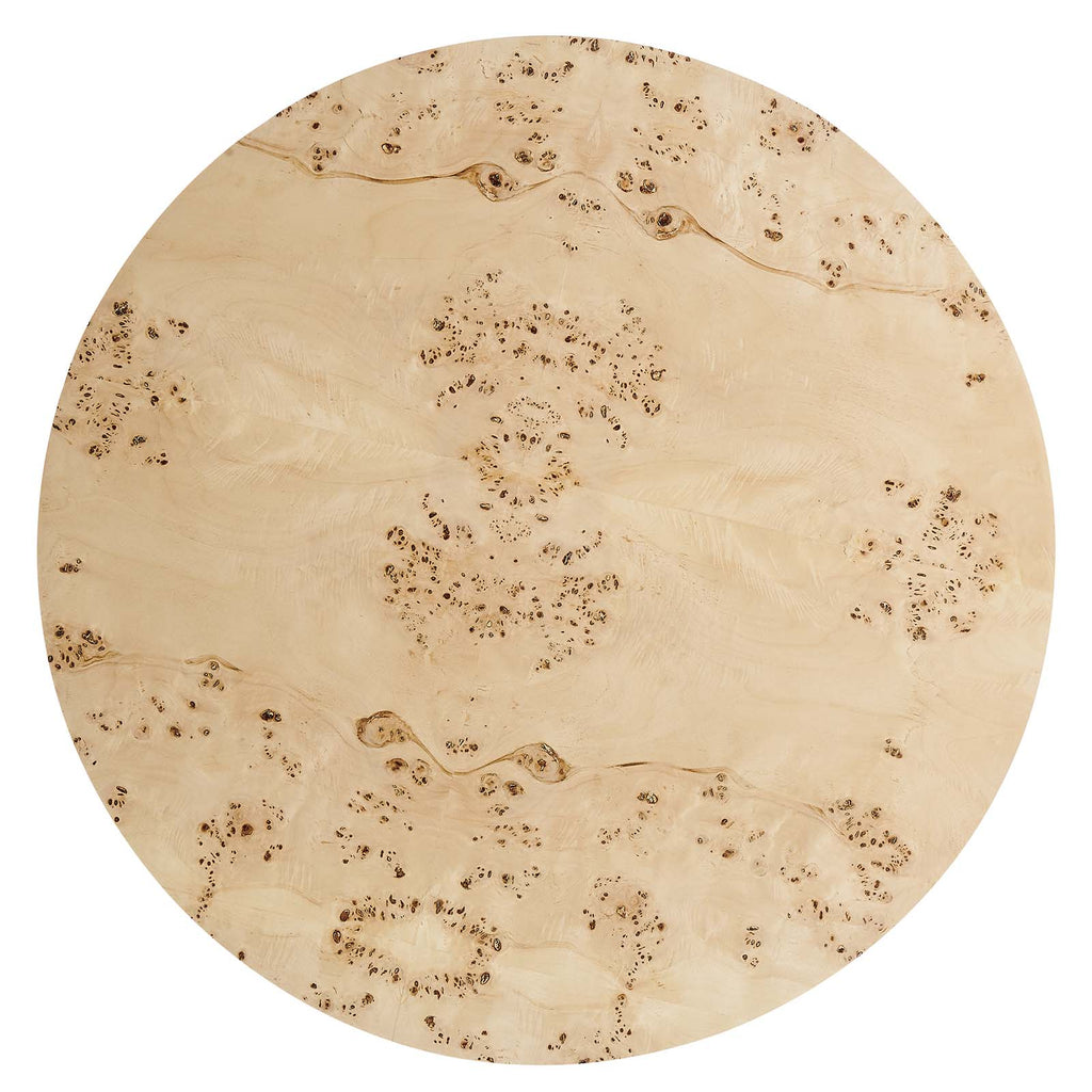 Cosmos Round Burl Wood Coffee Table