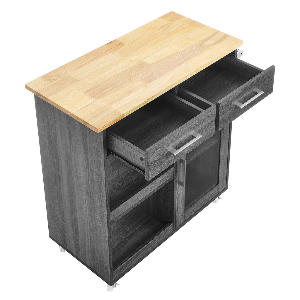 Culinary Kitchen Cart With Towel Bar