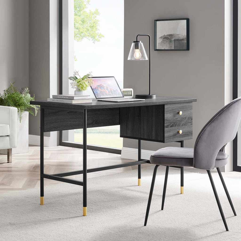 Nexus Office Desk - Black Charcoal