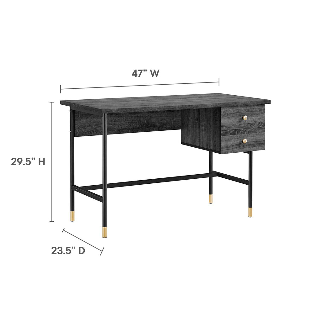 Nexus Office Desk - Black Charcoal