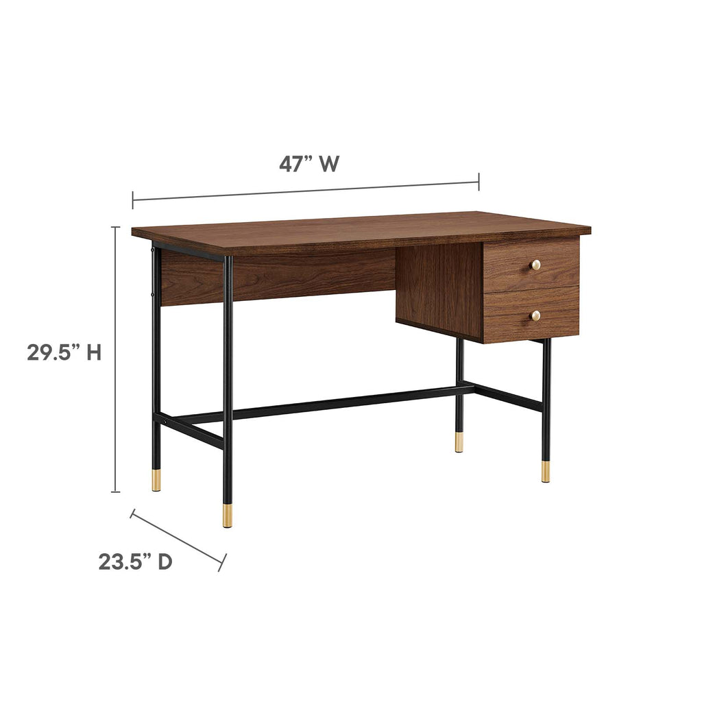 Nexus Office Desk - Black Walnut