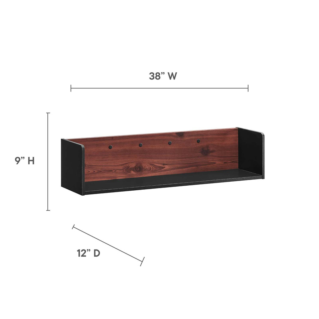 Kinetic Wall-Mount Office Desk With Cabinet and Shelf